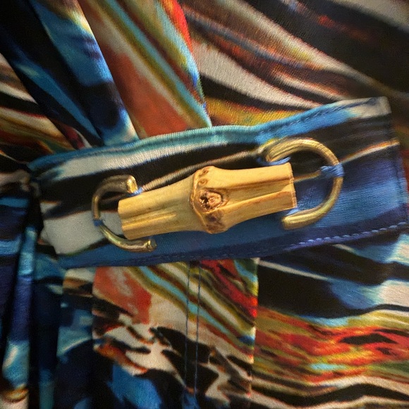 Robbie Bee Colorful Patterned Dress - Picture 3 of 5